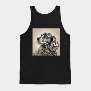 Profile of a Cocker Spaniel Tank Top